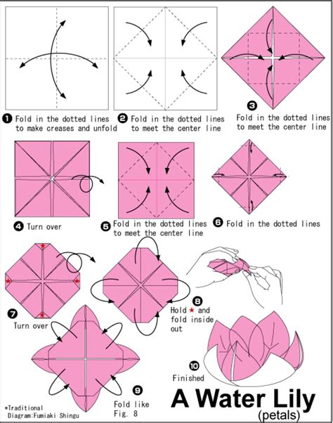 Origami Lotus Flower Instructions Printable